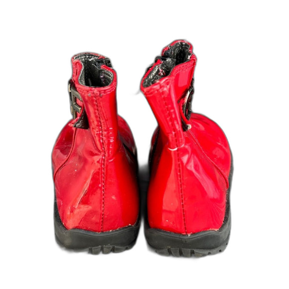 Gianfranco Ferre Red Leather Boots Size 26 US 8 Toddler Girls Children’s Winter - Picture 2 of 5